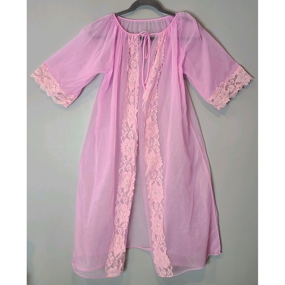 Vintage Other - Vintage Deena 1960s Peignor Robe Lace  Size Small Dreamy Coquette Ethereal Fairy